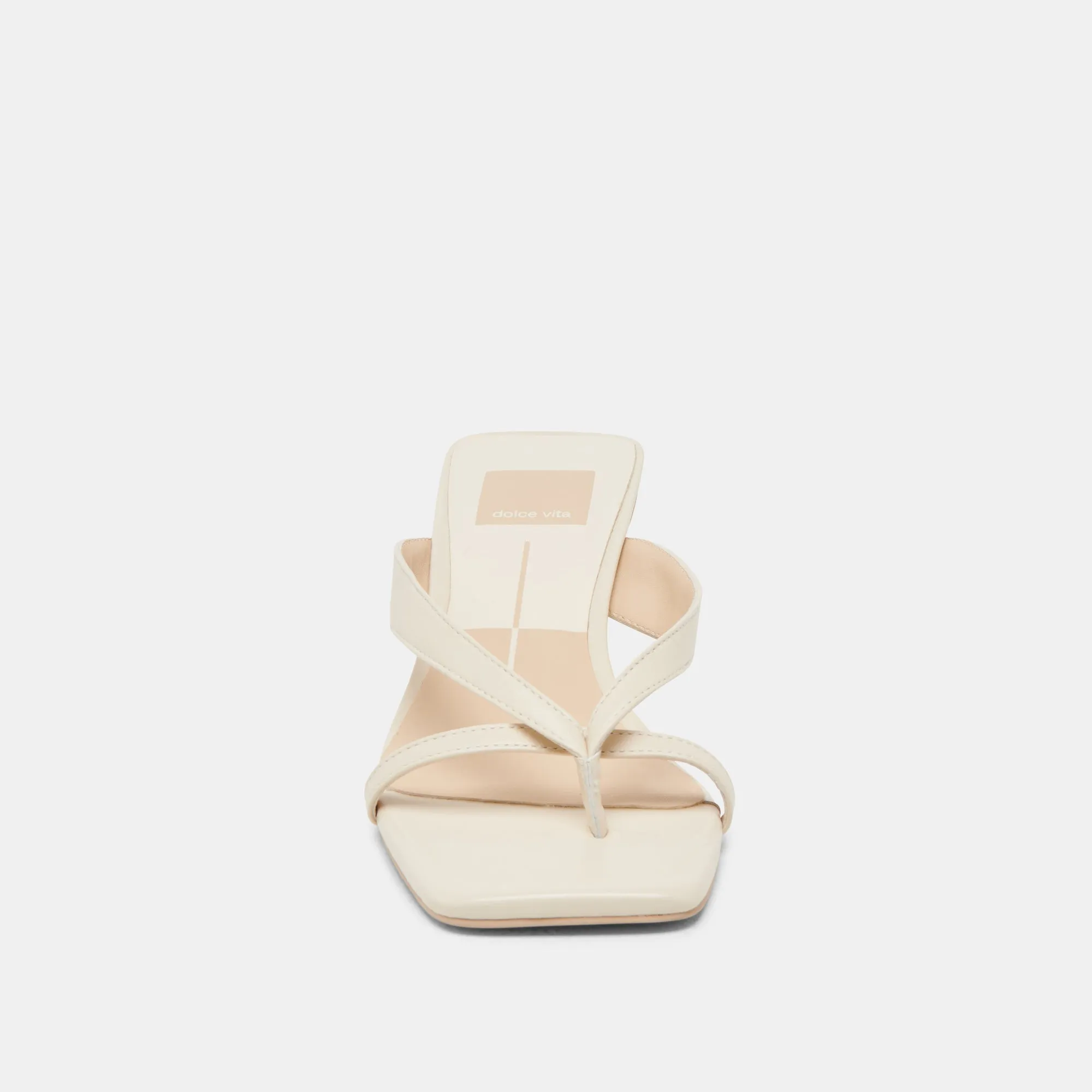 BREVEL HEELS OFF WHITE LEATHER