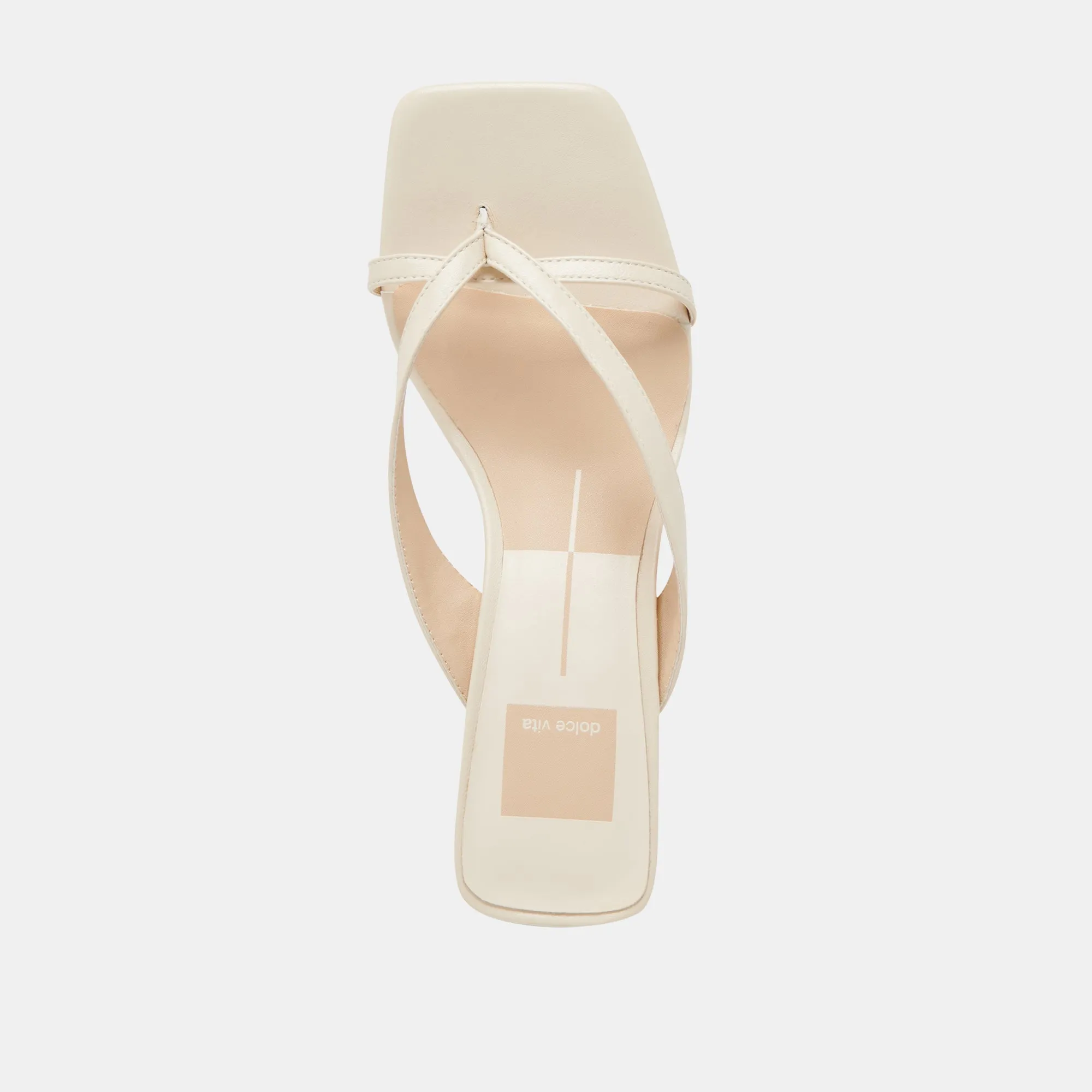 BREVEL HEELS OFF WHITE LEATHER