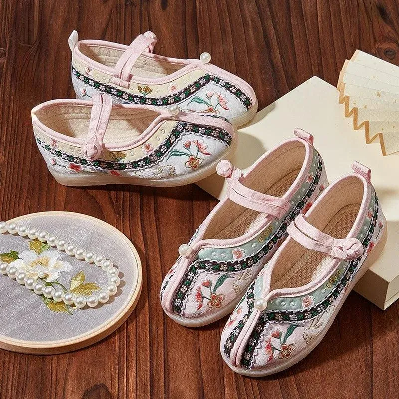 Children's Casual Shoes - Girl Princess Embroidered Flat - TSS213