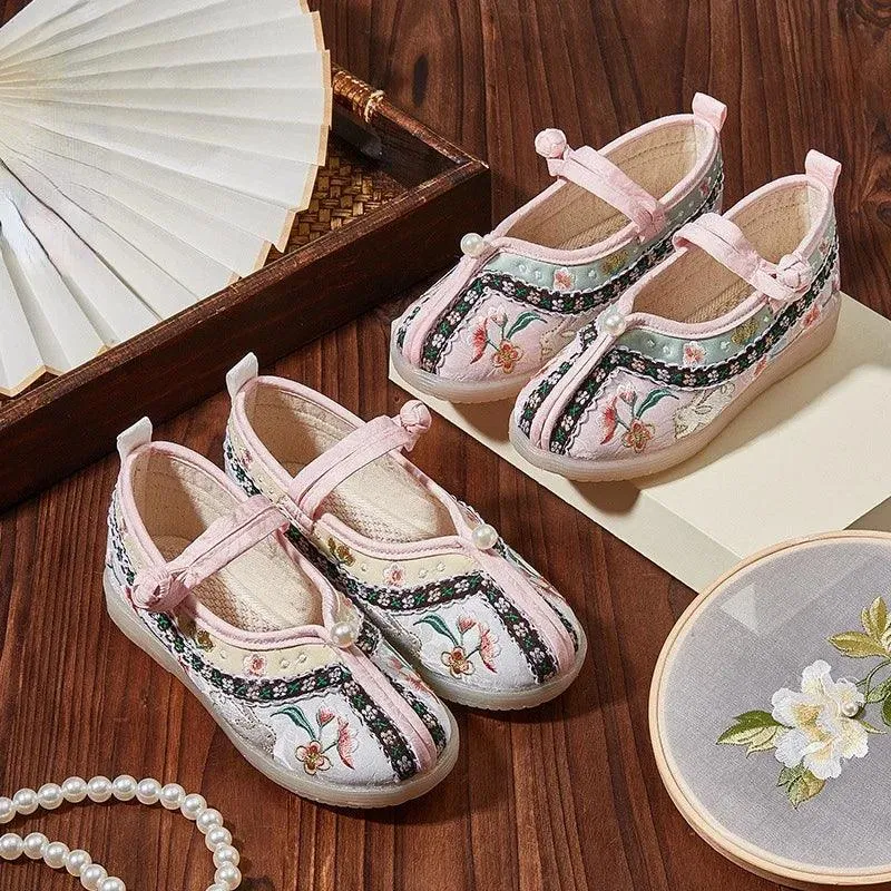 Children's Casual Shoes - Girl Princess Embroidered Flat - TSS213