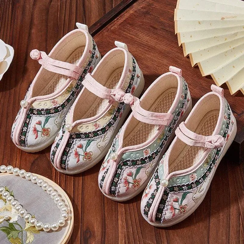 Children's Casual Shoes - Girl Princess Embroidered Flat - TSS213