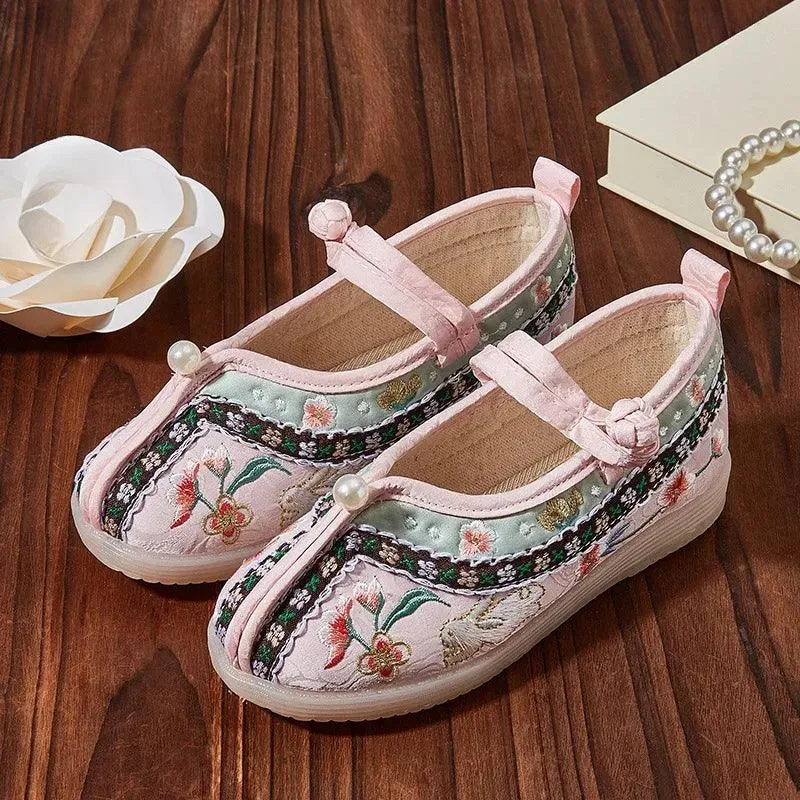 Children's Casual Shoes - Girl Princess Embroidered Flat - TSS213