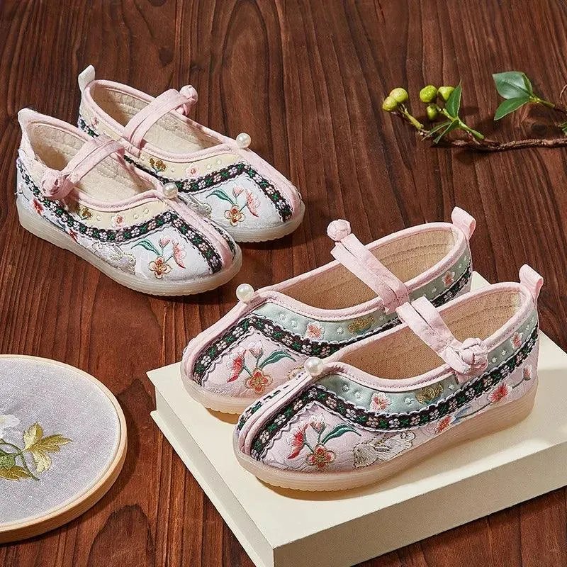 Children's Casual Shoes - Girl Princess Embroidered Flat - TSS213