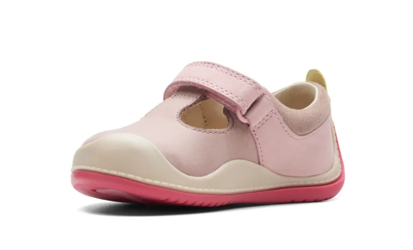 Clarks Girls Pre Walker Roller Bright T Dusty Pink