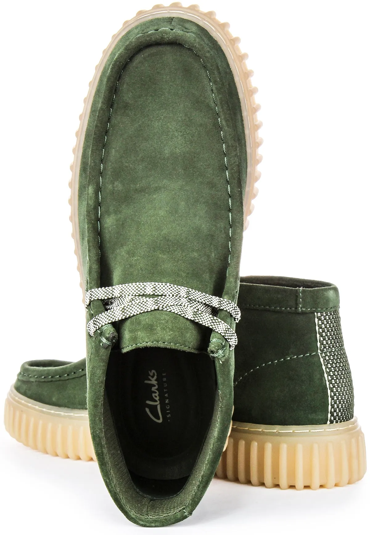 Clarks Torhill Hi In Green For Men