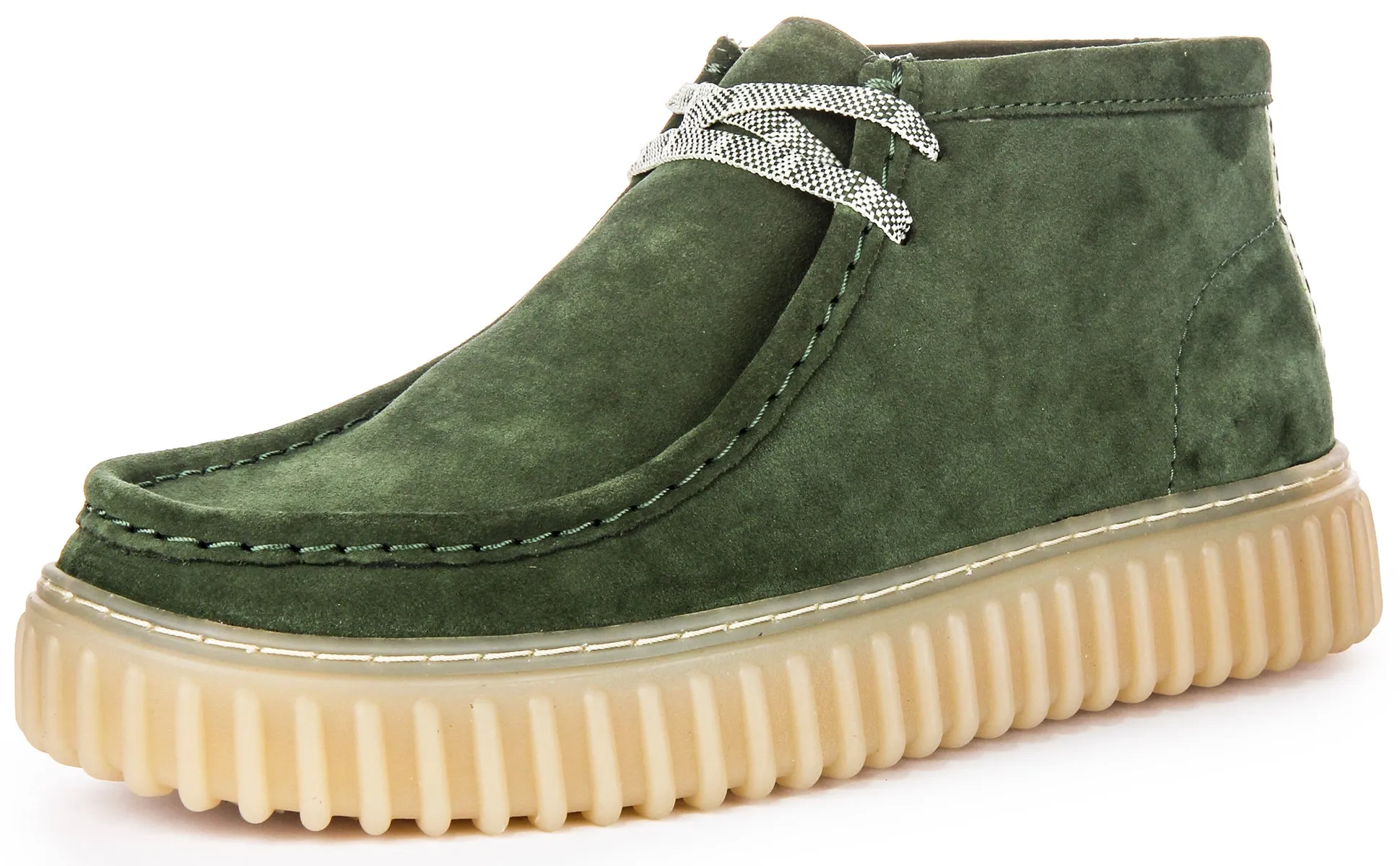 Clarks Torhill Hi In Green For Men