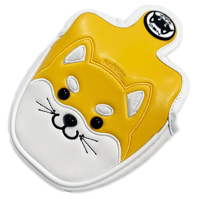 Cute Akita Golf Wood Head Cover PU Leather