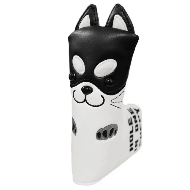 Cute Akita Golf Wood Head Cover PU Leather