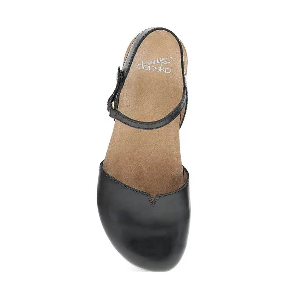 DANSKO ROWAN BLACK LEATHER - WOMENS