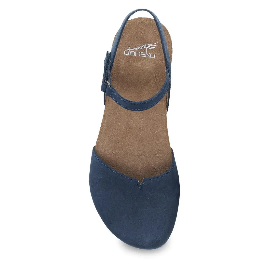 Dansko Womens Rowan Navy Milled Nubuck Shoes