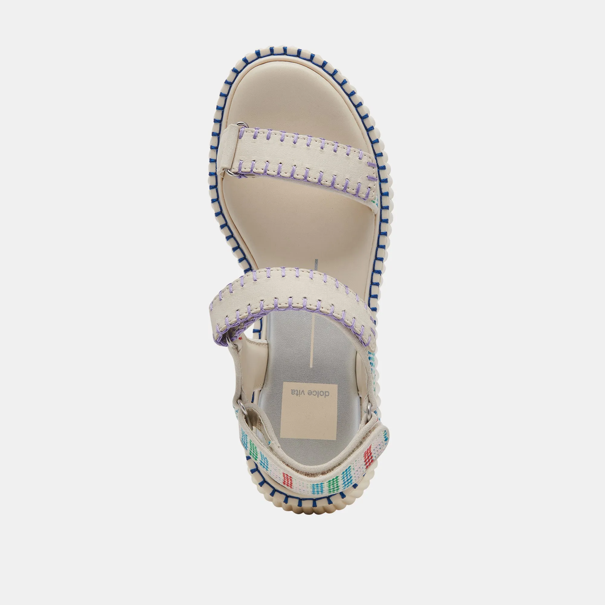 DEBRA SANDALS IVORY MULTI NUBUCK