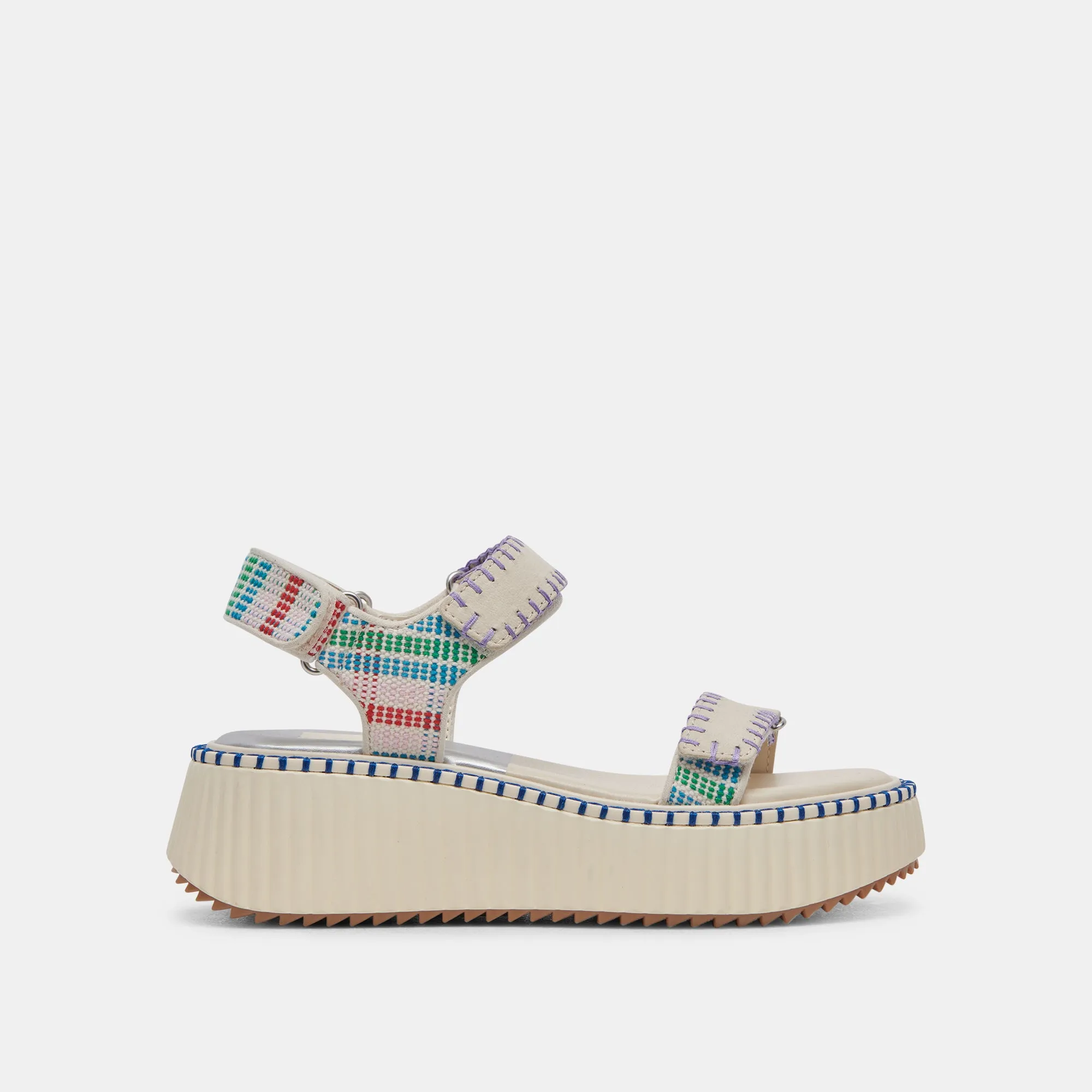 DEBRA SANDALS IVORY MULTI NUBUCK