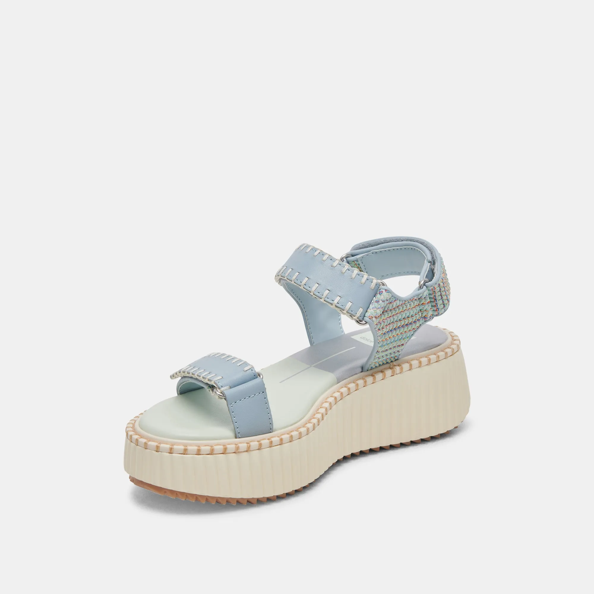 DEBRA SANDALS LIGHT BLUE KNIT