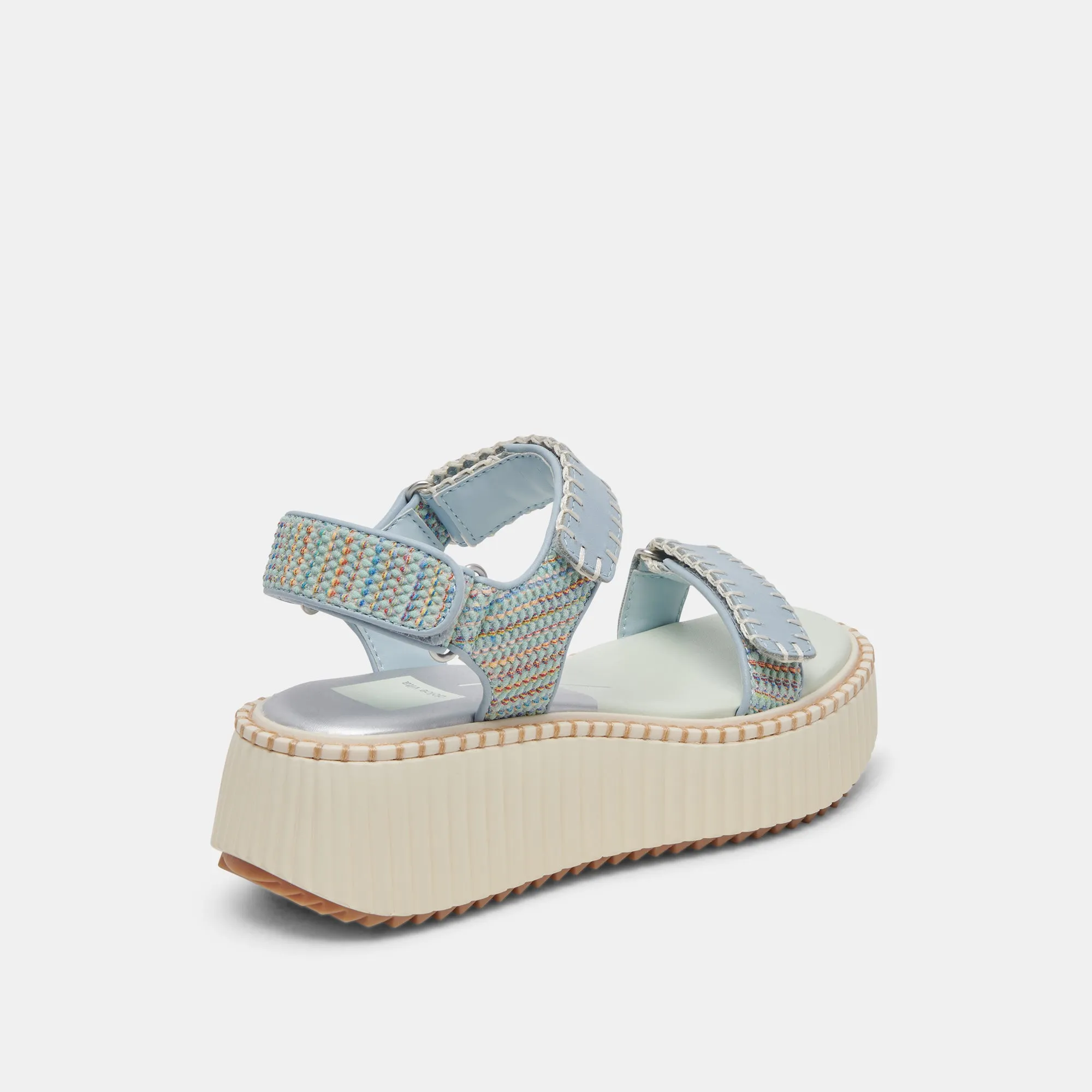 DEBRA SANDALS LIGHT BLUE KNIT