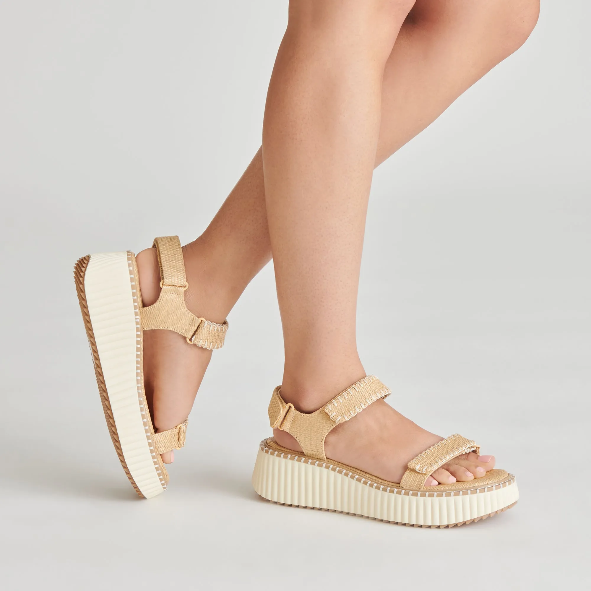 DEBRA SANDALS LT NATURAL RAFFIA