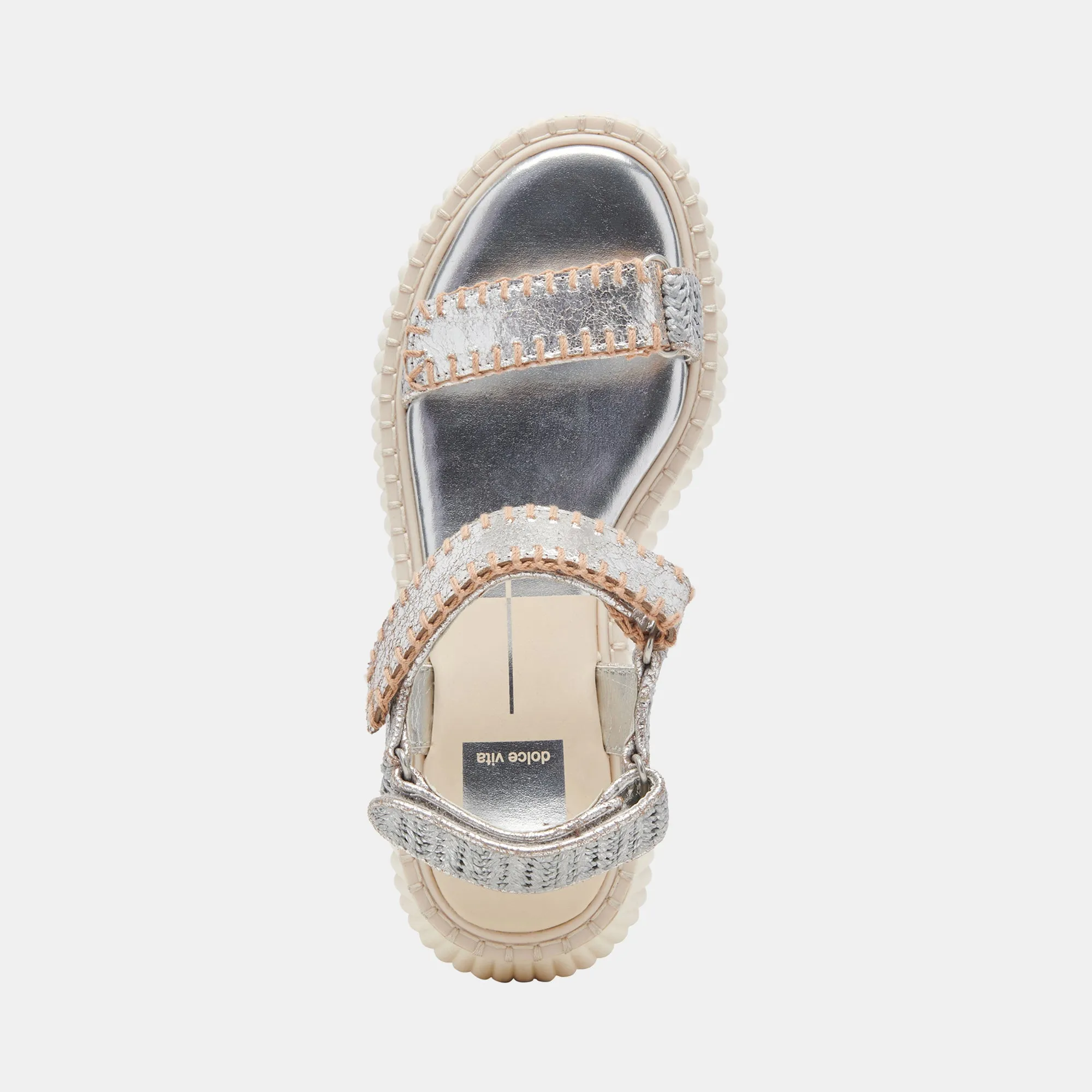 DEBRA SANDALS SILVER DISTRESSED LEATHER