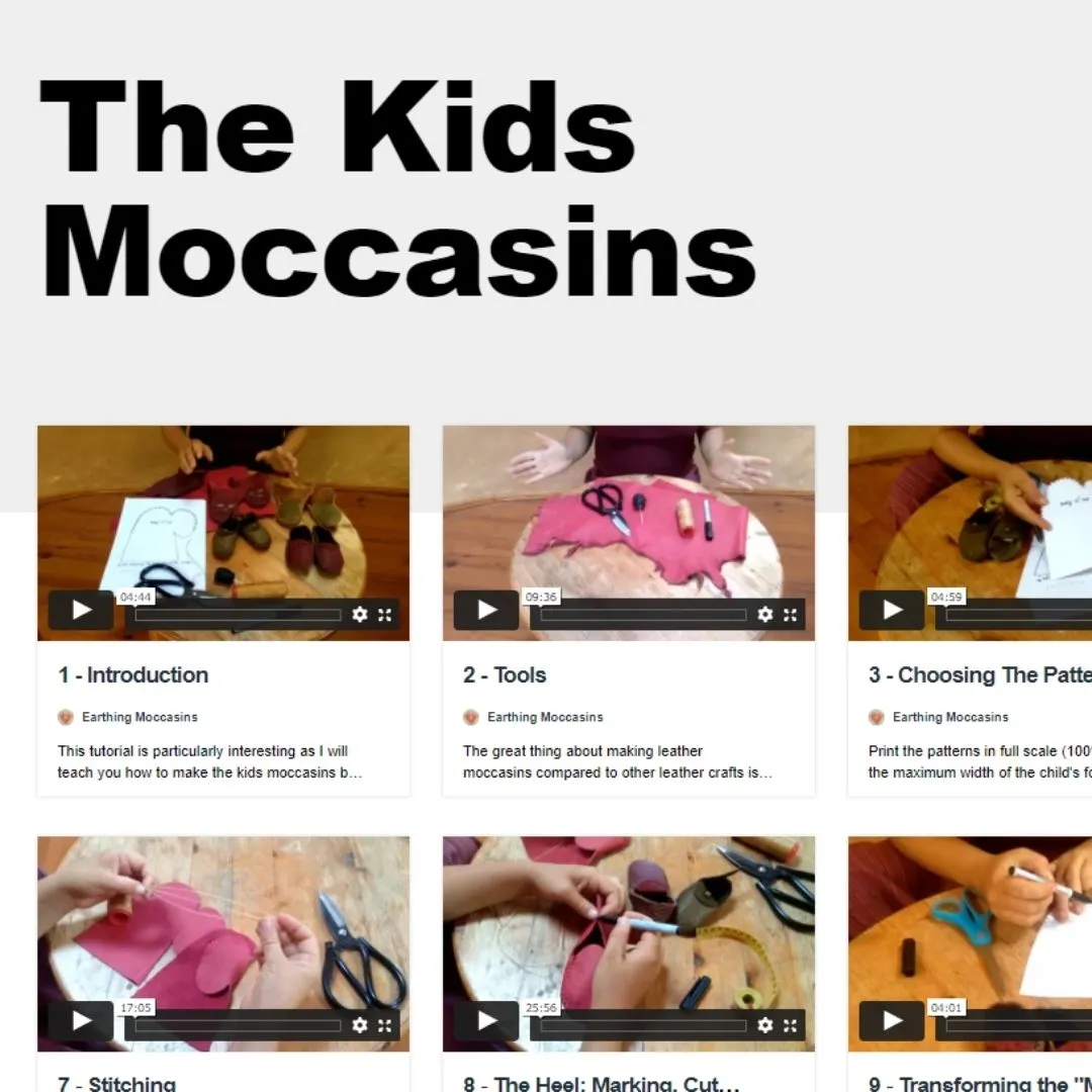 Digital Pattern DIY Baby & Kids Moccasins - Earthing Moccasins