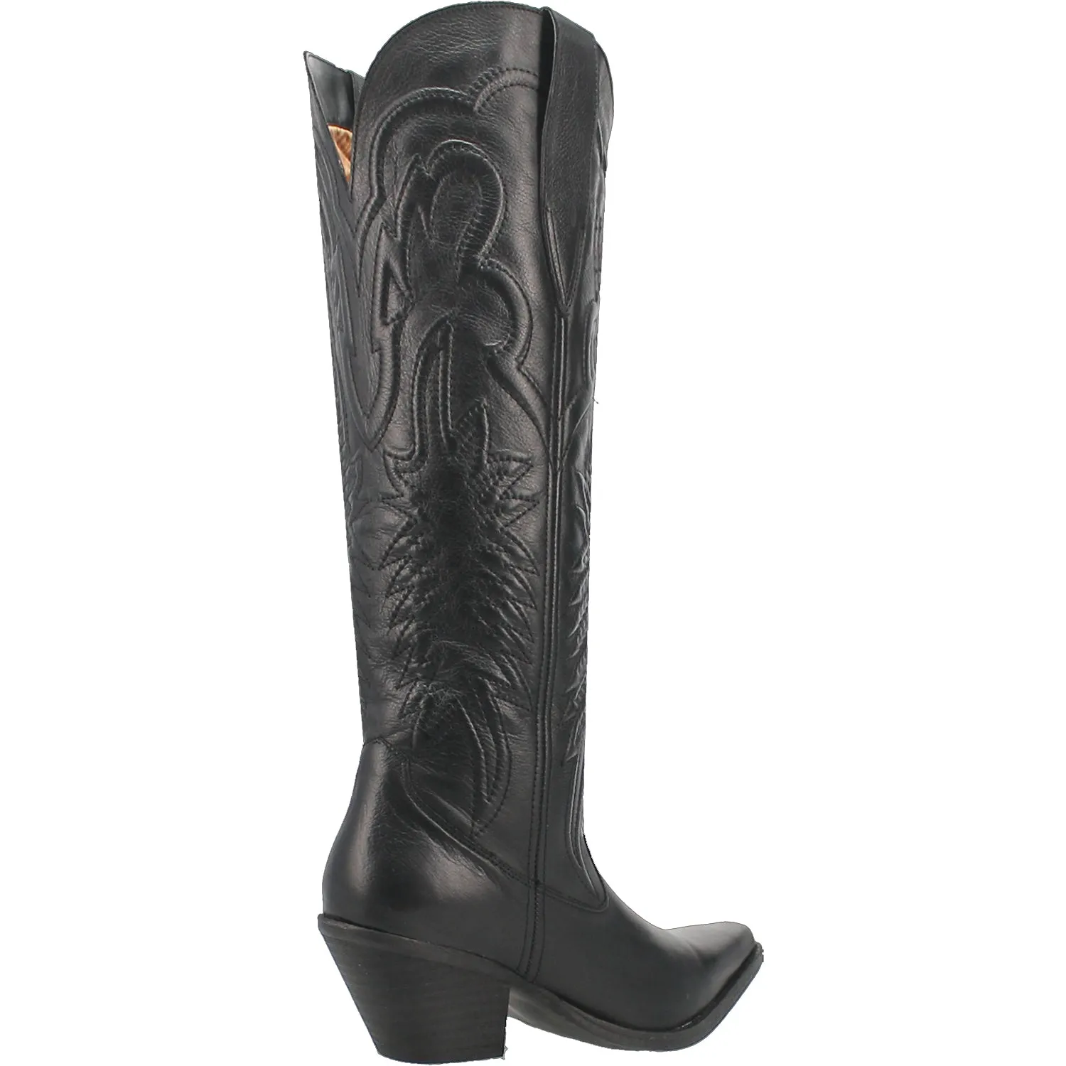 Dingo Womens Raisin Kane Black Leather Cowboy Boots