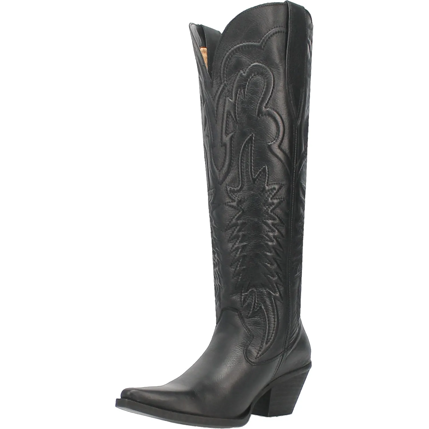 Dingo Womens Raisin Kane Black Leather Cowboy Boots