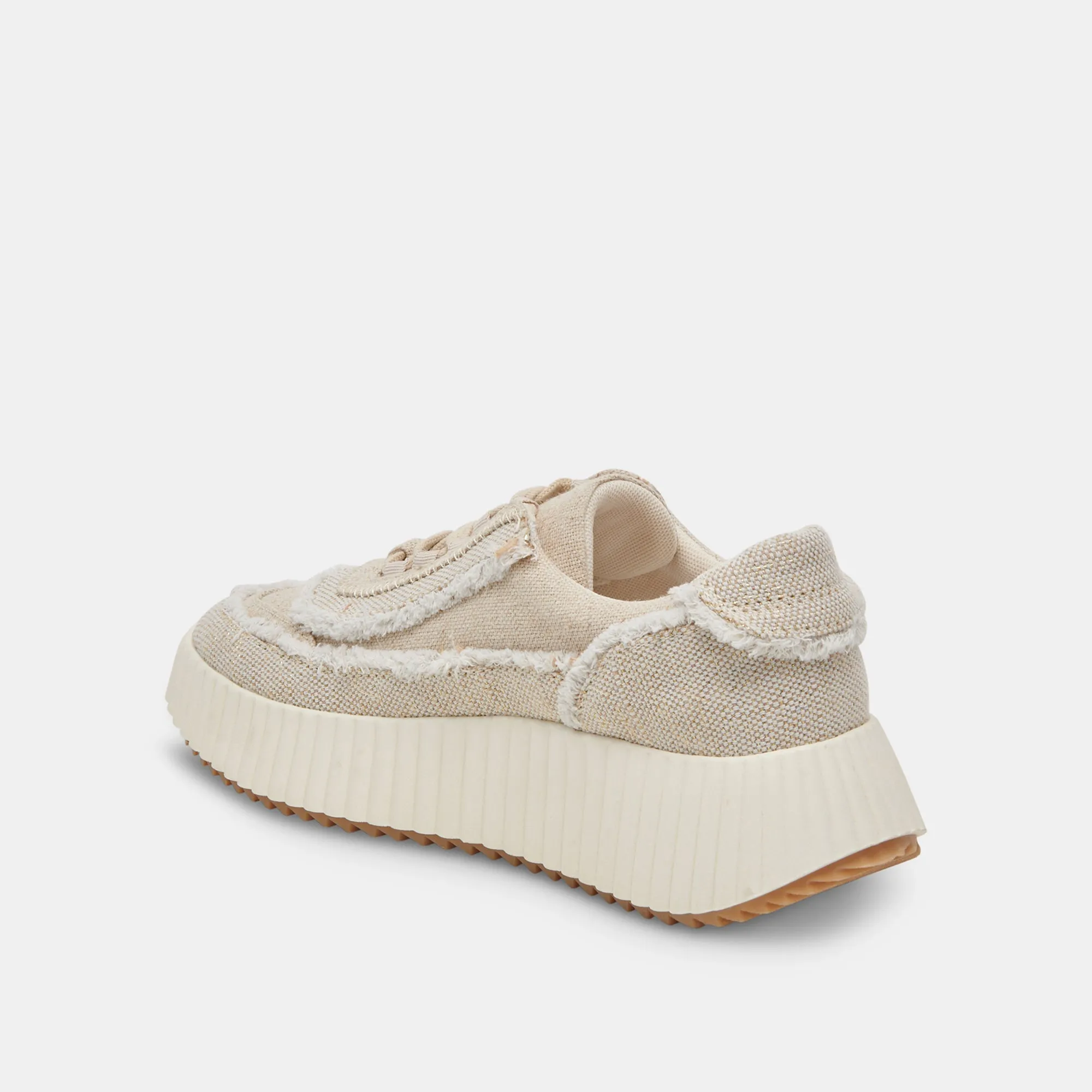 DOLEN FRAY SNEAKERS SAND CANVAS - re:vita