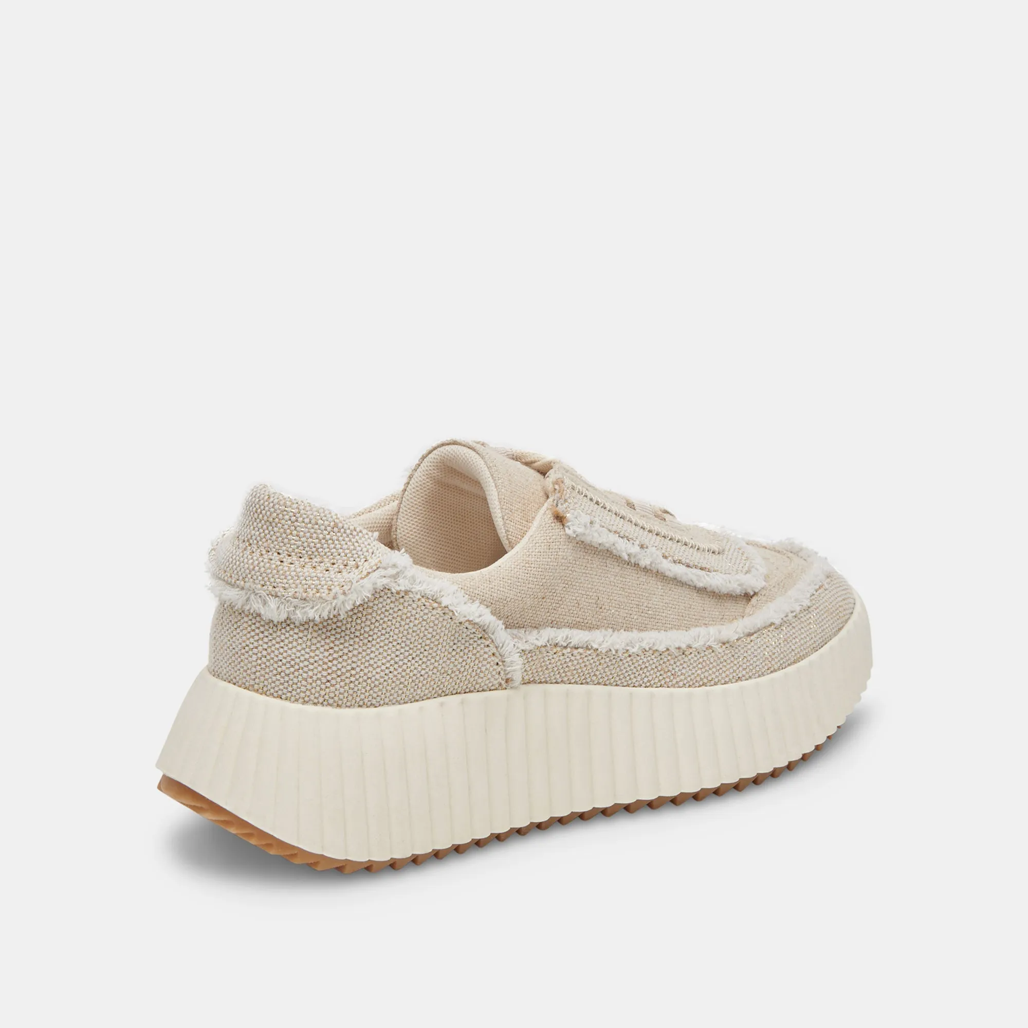 DOLEN FRAY SNEAKERS SAND CANVAS - re:vita