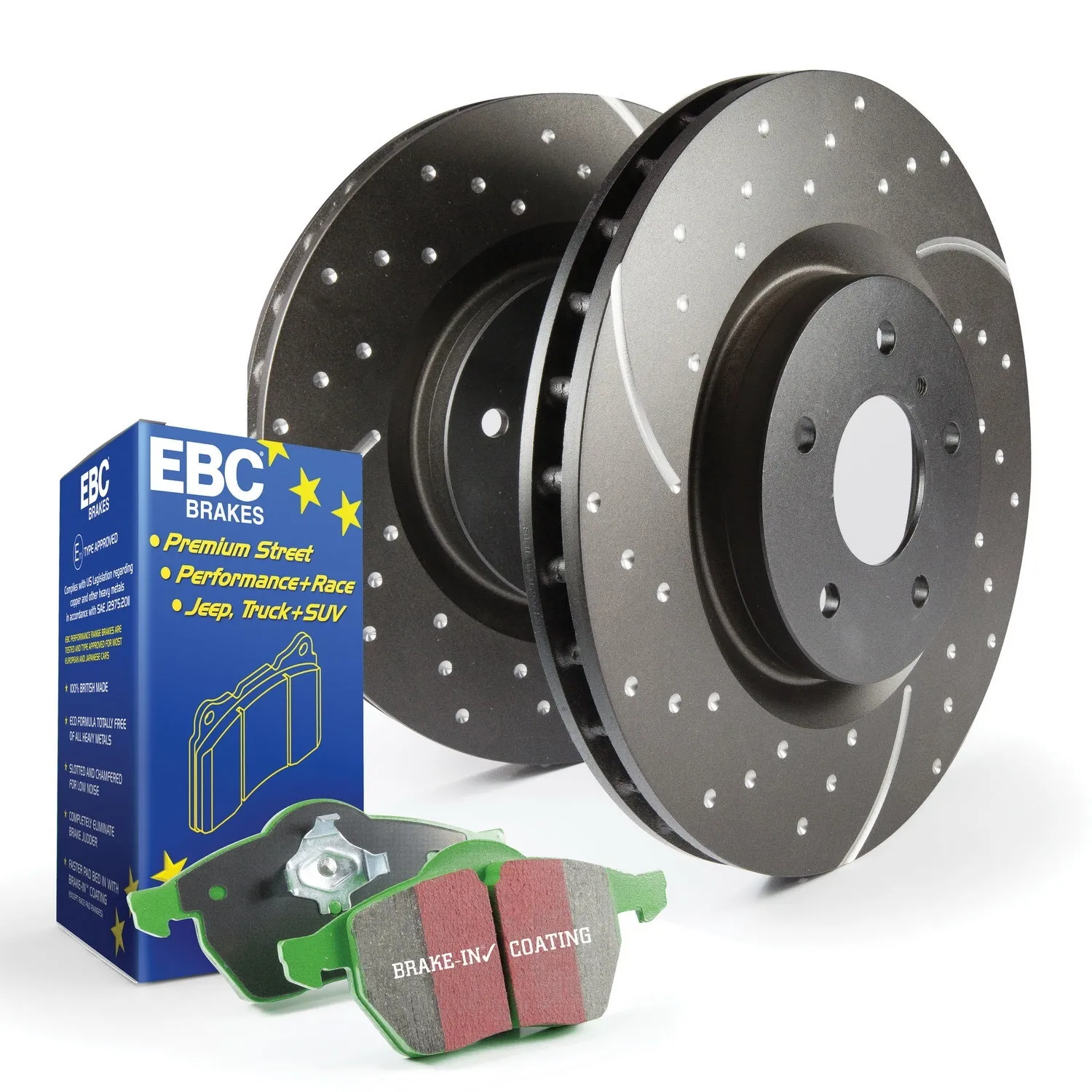 EBC Brakes S10KF1060 S10 Kits Greenstuff 2000 and GD Rotors