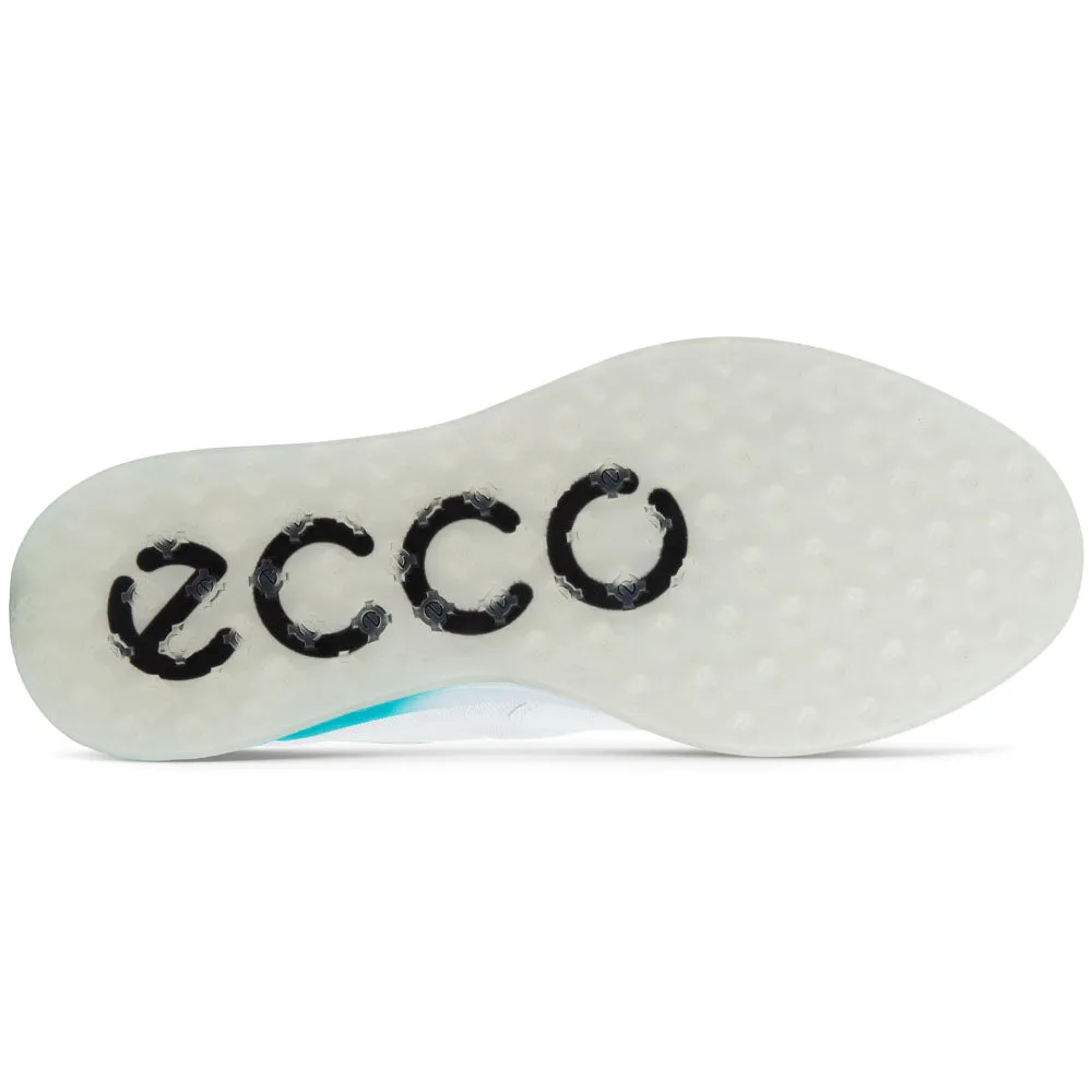 ECCO S-Three BOA Gore-Tex Spikeless Waterproof Shoes - White/Caribbean/Concrete