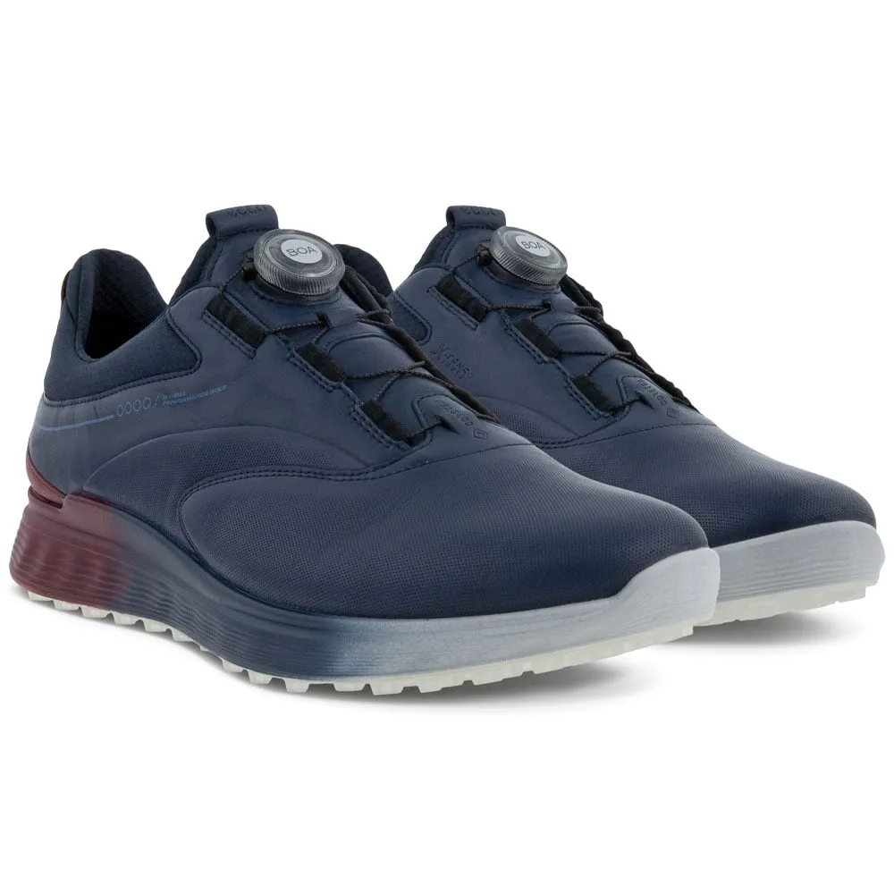 ECCO S-Three BOA Spikeless Waterproof Shoes - Marine/Morillo