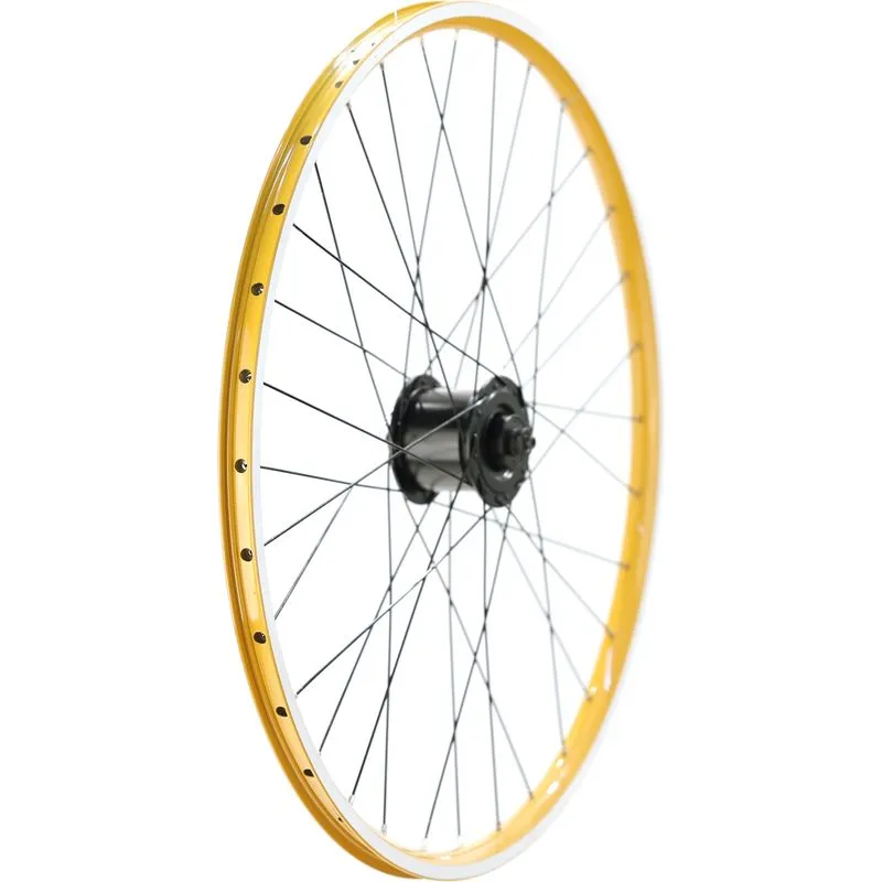 Electra Townie 7D EQ 26" Front Wheel, Shimano Nexus Hub, Yellow, Rim Brake, QR