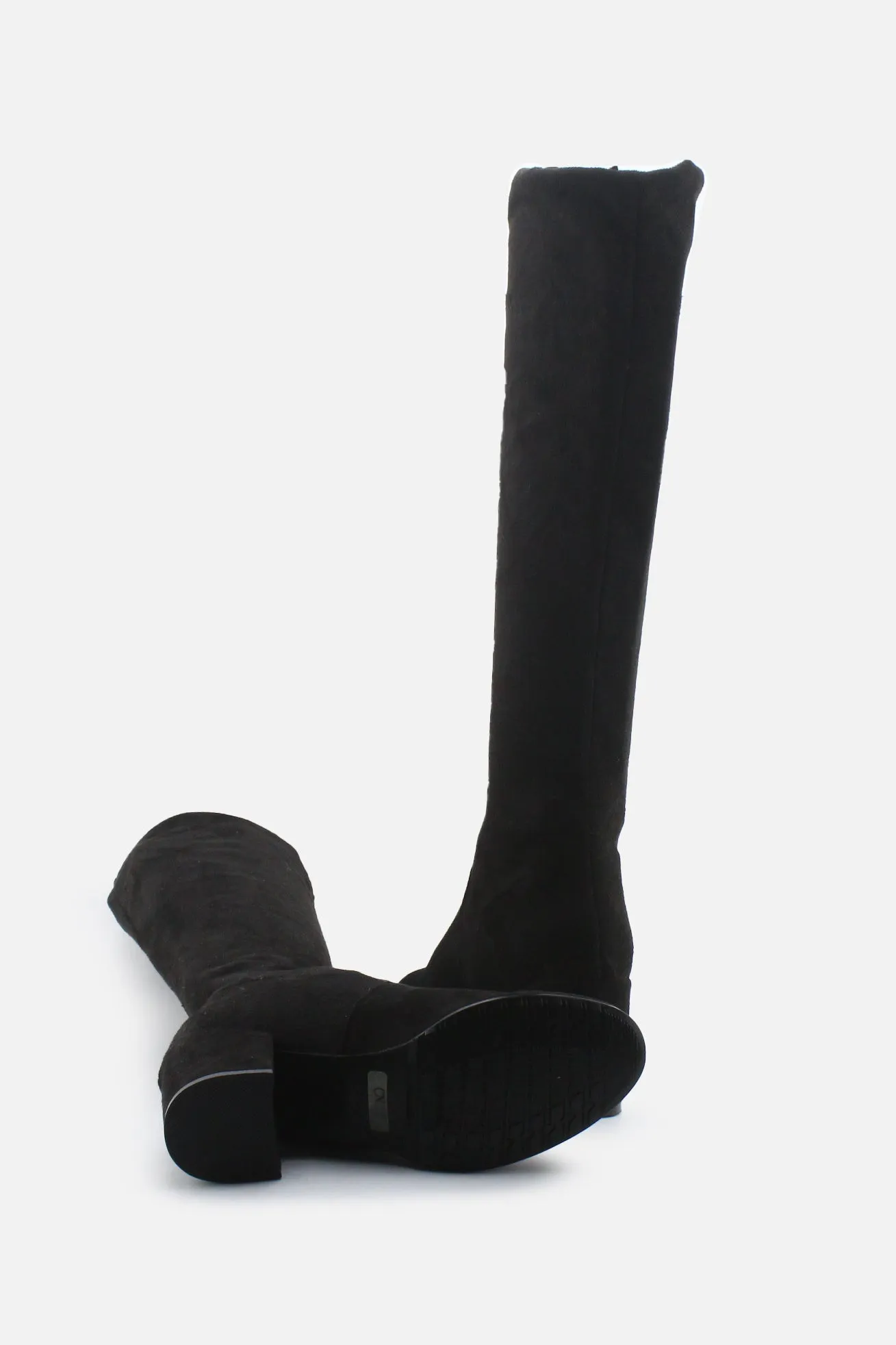 European Brand Block Thigh High Boots | Suede