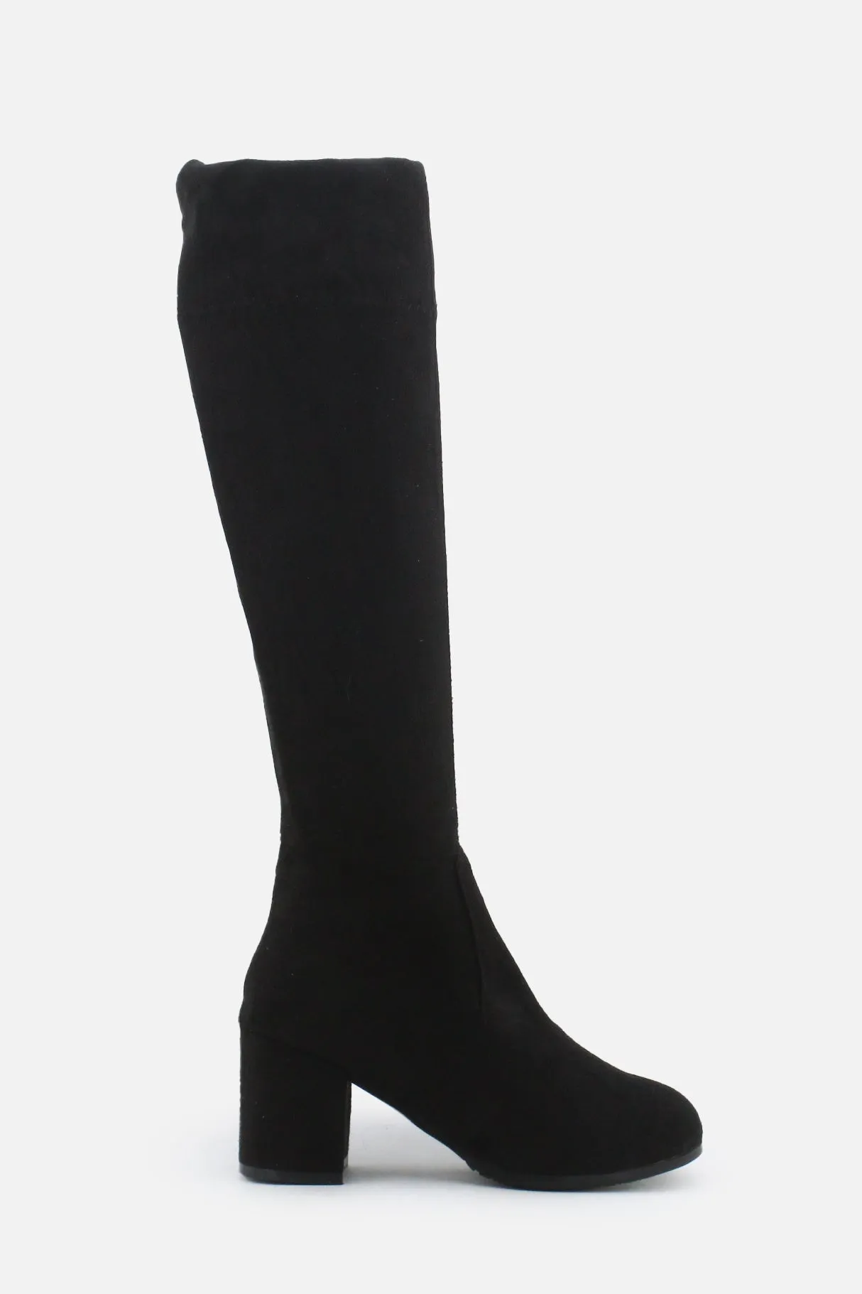 European Brand Block Thigh High Boots | Suede