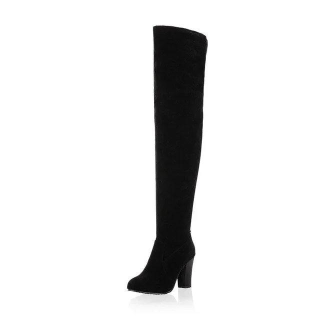 Fall winter high heels knee-high Boots