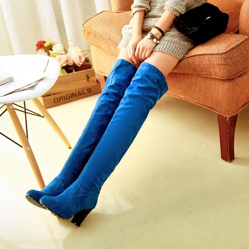 Fall winter high heels knee-high Boots