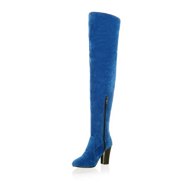 Fall winter high heels knee-high Boots