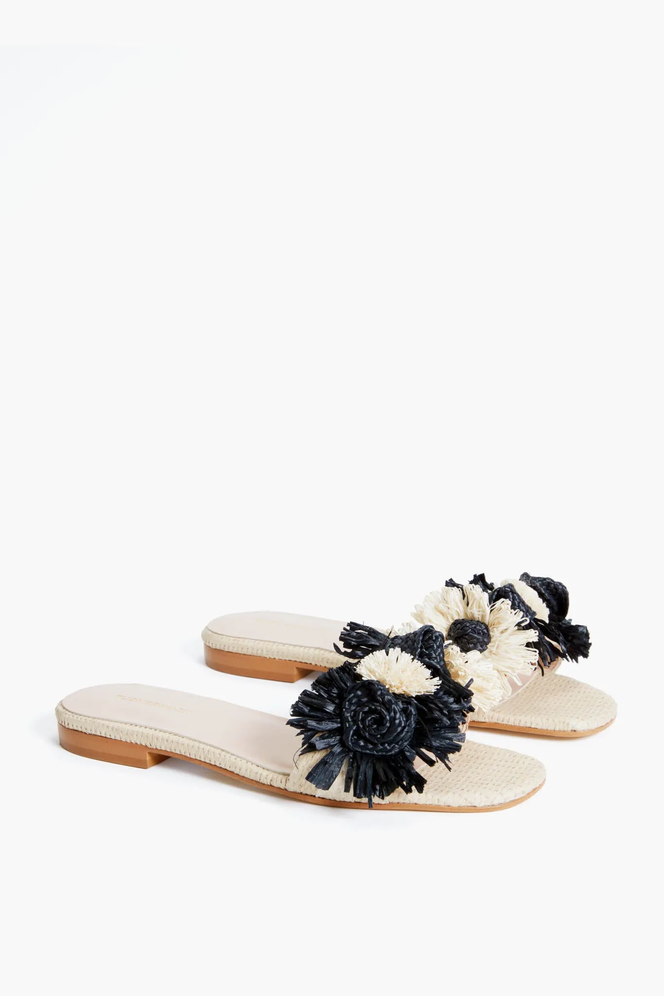 Flower Raffia Naomi Sandals