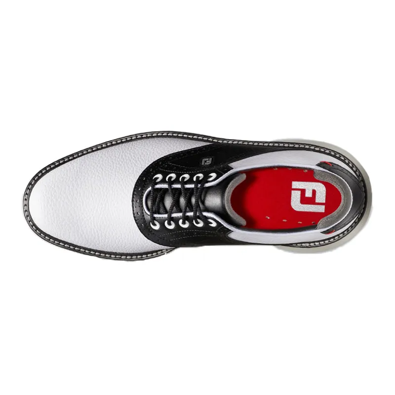 FOOTJOY Traditions Men's Spikeless Shoes (White/Black)