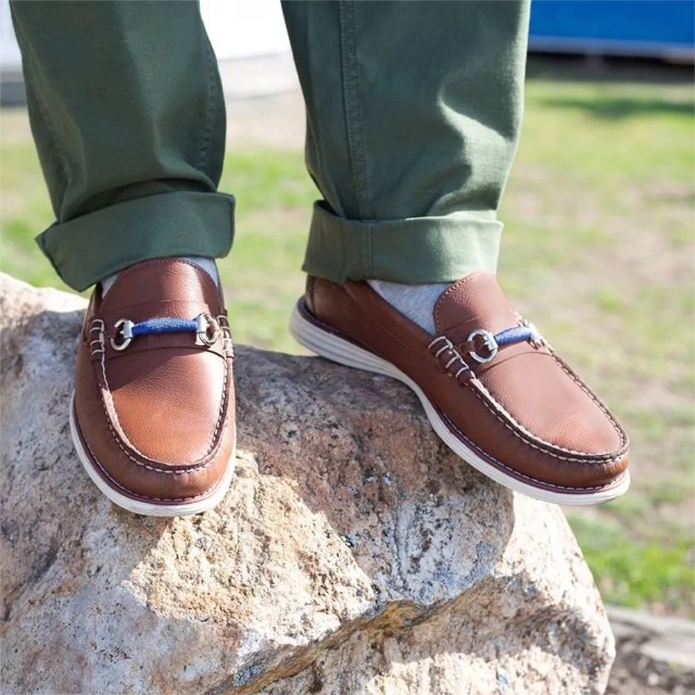 Freeport Interchangeable 'Bridge Bits®' Hybrid Loafer in Gridiron Brown Leather by T.B. Phelps