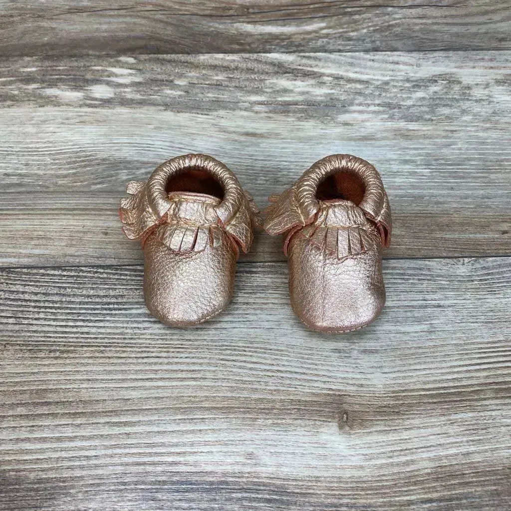 Freshly Picked Metallic Fringe Moccasins Size 0