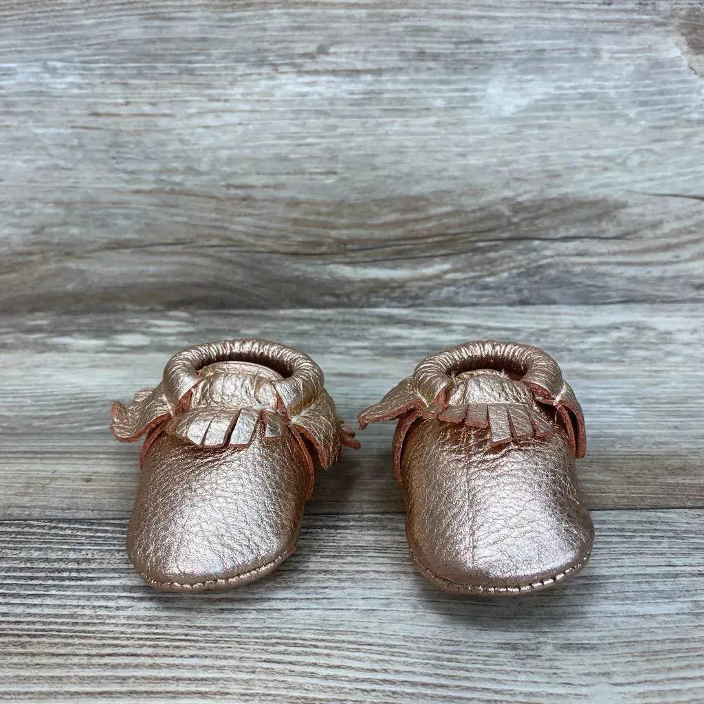 Freshly Picked Metallic Fringe Moccasins Size 0