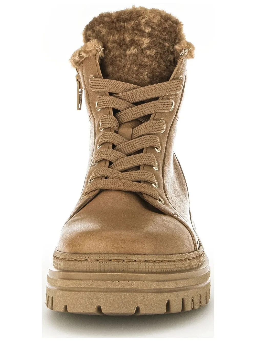 Gabor lace-up ankle boots, caramel