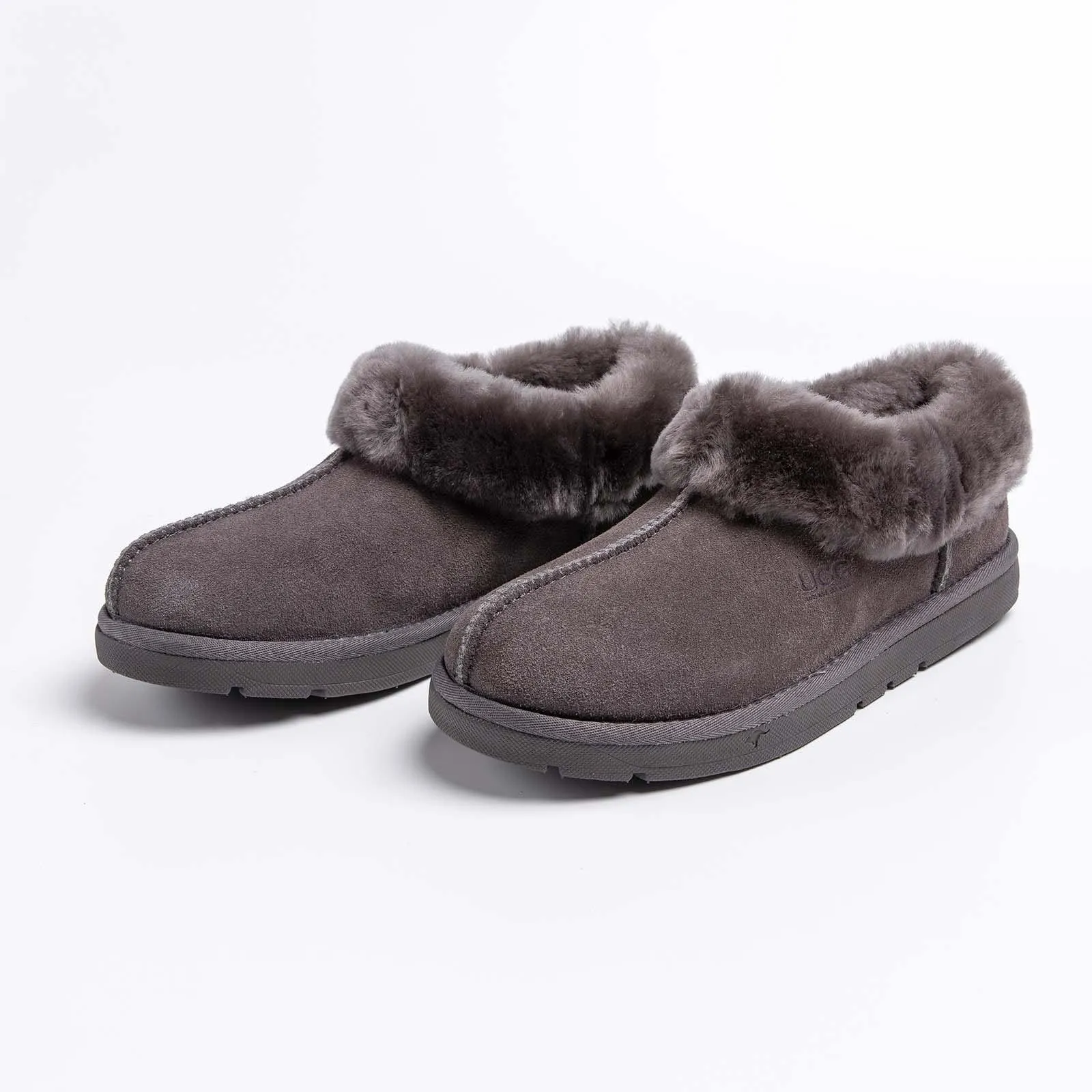 Genuine Merino Sheepskin Ankle Non-slip Home Slipper