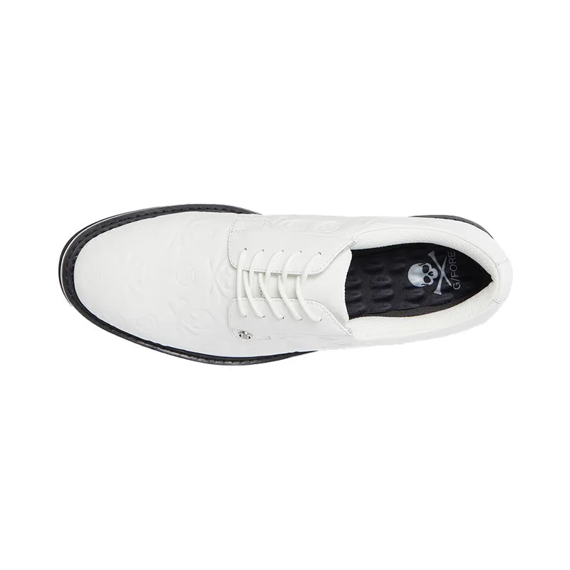 GFORE Debossed Gallivanter Men's Spikeless Shoes (Snow/Onyx)