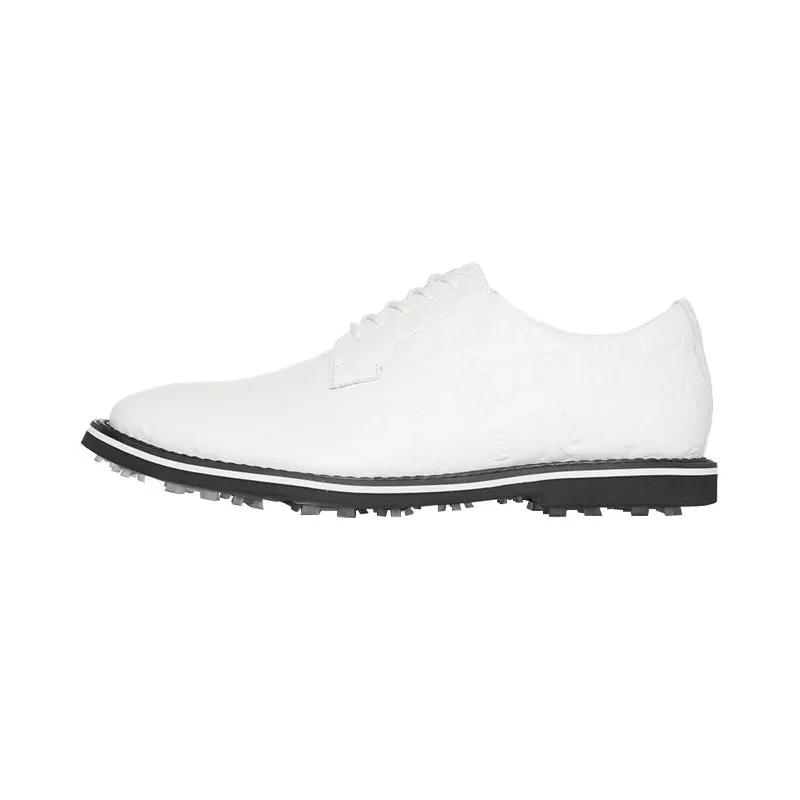 GFORE Debossed Gallivanter Men's Spikeless Shoes (Snow/Onyx)