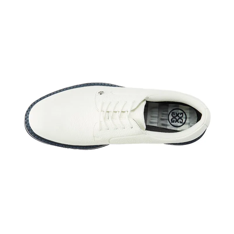 GFORE Gallivanter Pebble Leather Men's Spikeless Shoes (Snow/Monument)