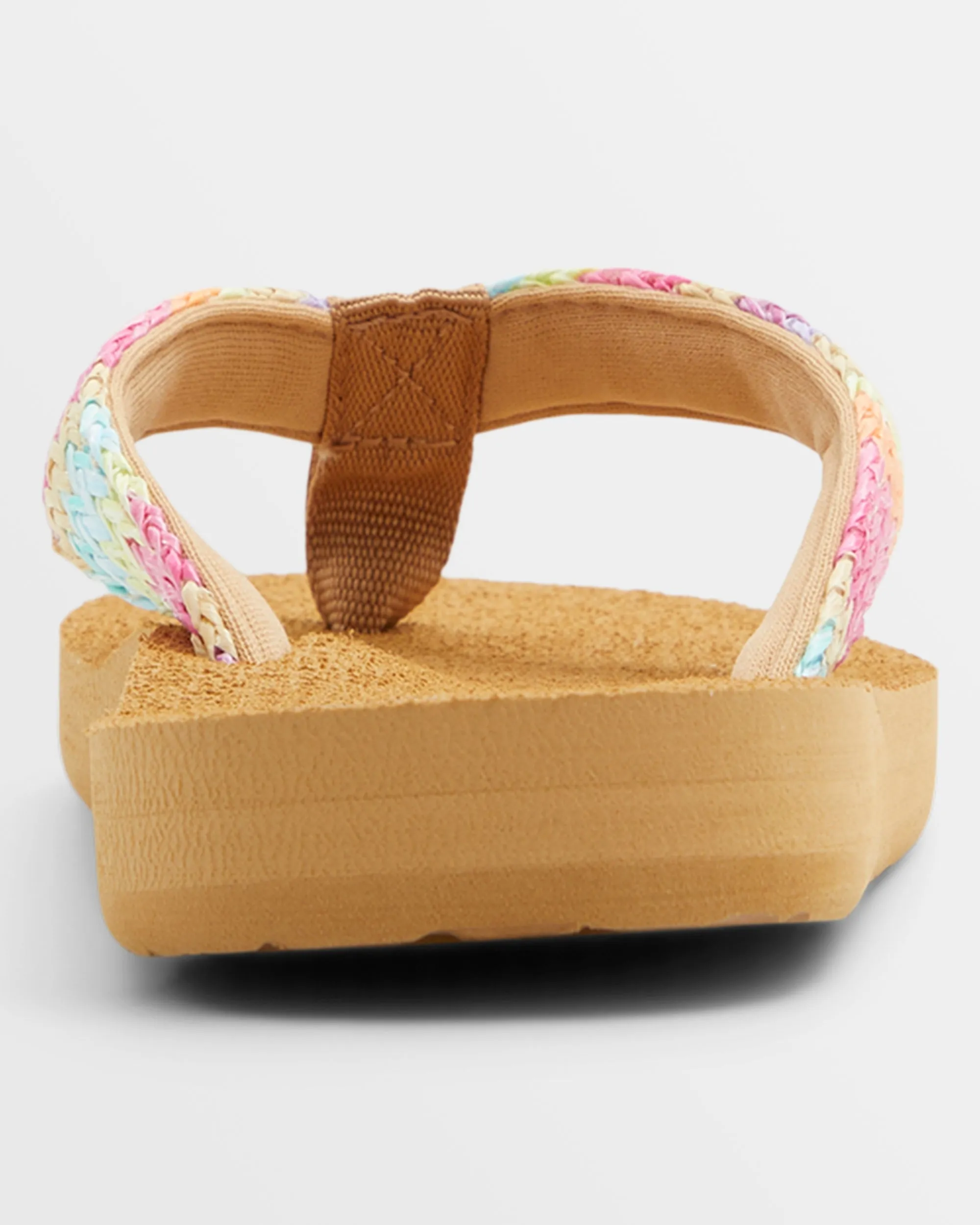 Girls Porto Raffia Sandals - Pink/Raspberry