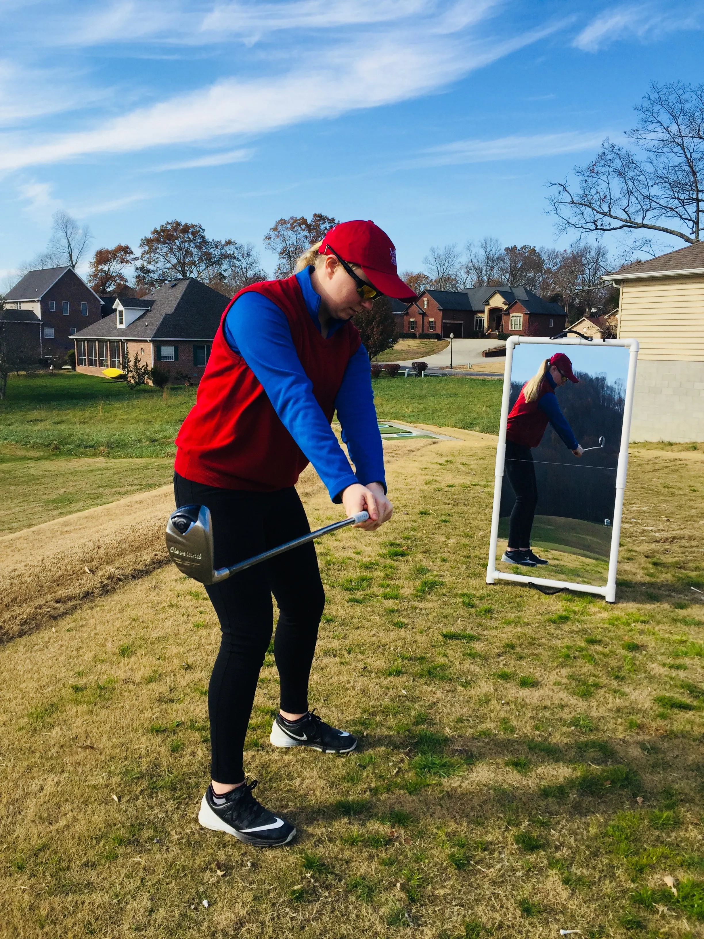 Golf Swing Mirror Training Aid (Swing Reflection Foldable 2x4)