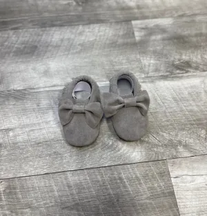 Grey Bow Moccasins