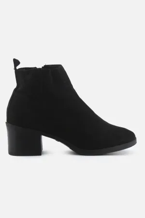 H & M Zipper Block Ankle Boots | Suede