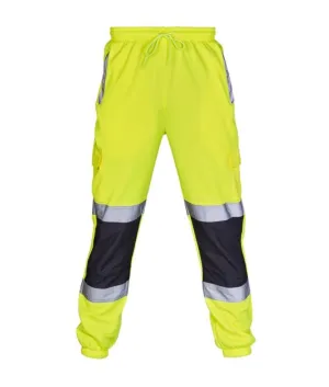 Hi Vis Yellow 2 Tone Jogging Bottoms