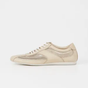 HILLARY Beige Flat Sneakers